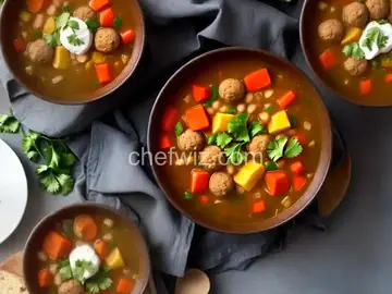 Homemade Albondigas Soup