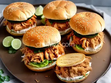 Hot Shredded Chicken Sandwiches