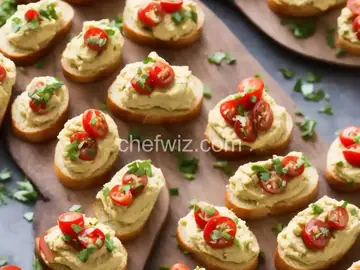 Hummus Crostini Appetizers