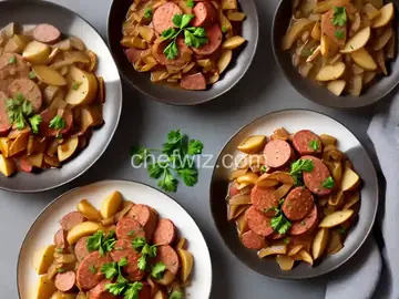 Kielbasa Sausage with Apples and Onions