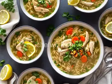 Lemon Chicken Orzo Soup