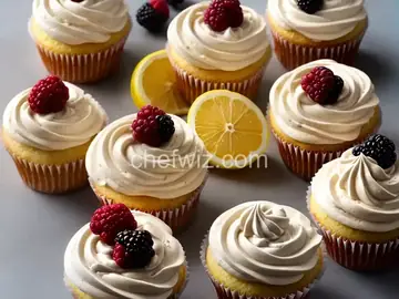 Lemon Cupcake with Blackberry Buttercream
