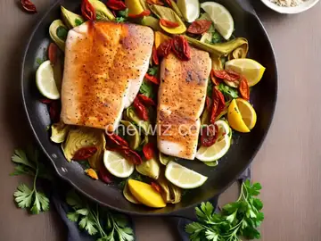 Mahi Mahi with Artichokes and Sun-Dried Tomatoes