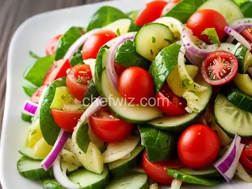 Marinated Cucumber, Onion, and Tomato Salad