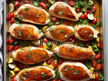 Mediterranean Chicken Sheet Pan Dinner