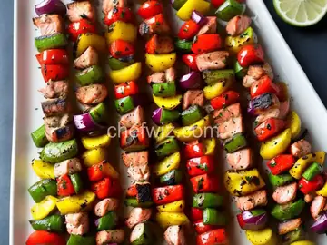 Mediterranean Grilled Salmon Kabobs