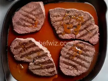 Minute Steaks with Barbecue Butter Sauce