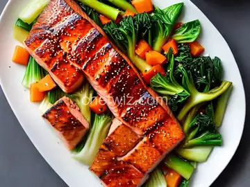 Miso-Glazed Salmon and Bok Choy