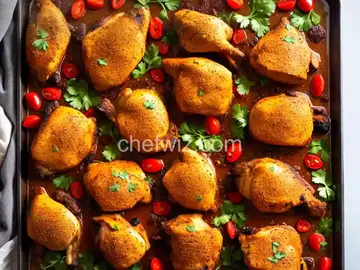 Moroccan Chicken Thigh Sheet Pan Dinner