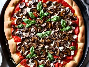 Mushroom-Thyme White Pizza