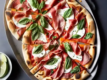 Naan Bread Margherita Pizza with Prosciutto