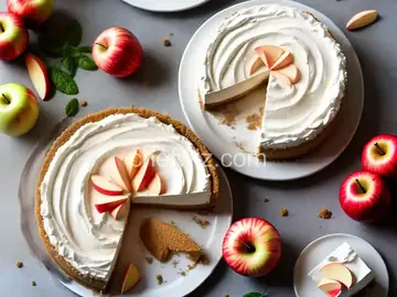 No-Bake Cheesecake with Cool Whip and Apples