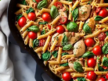 One-Pan Tomato & Spinach Chicken Pasta