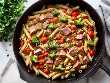 One-Pot Ham and Veggie Pasta