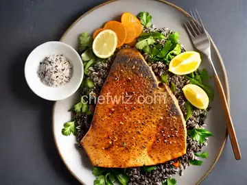 Pan-Fried Mahi Mahi with Mushrooms and Wild Rice