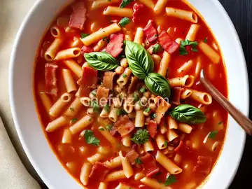 Pasta Fagioli Soup with Bacon