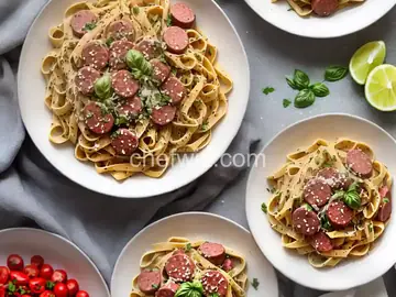 Pasta with Kielbasa and Sauerkraut