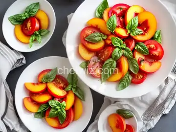 Peach and Tomato Caprese Salad