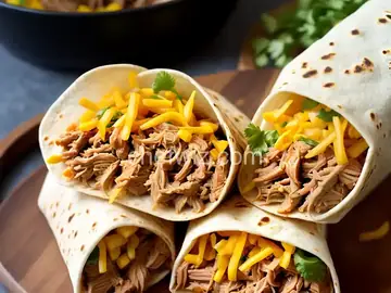 Quick and Easy Pulled Pork Burritos