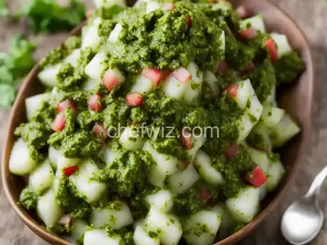 Radish Salad with Radish Top Pesto