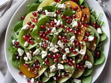 Red Pear, Pomegranate, and Gorgonzola Salad