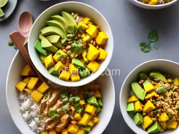 Rice Bowl Recipes: Mango Avocado Rice Bowl
