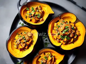 Roasted Acorn Squash with Sriracha Butter