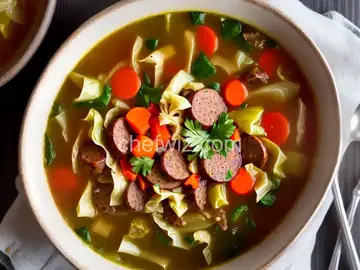 Rustic Cabbage and Sausage Soup