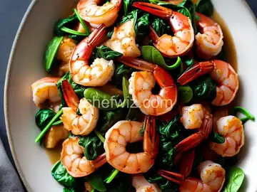 Sautéed Shrimp with Spinach