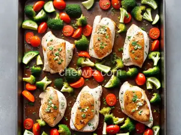 Sheet Pan Chicken Breast with Feta and Vegetables
