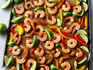 Sheet Pan Shrimp Fajitas