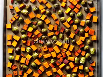 Sheet Pan Vegan Roasted Brussels Sprouts and Butternut Squash