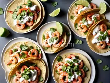 Shrimp Tacos with Cilantro-Lime Crema