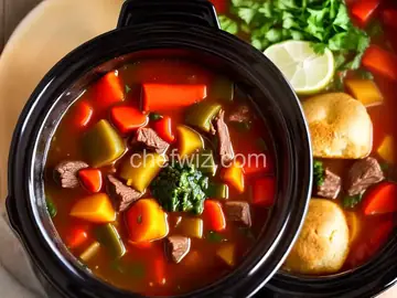 Slow Cooker Beef Vegetable Soup