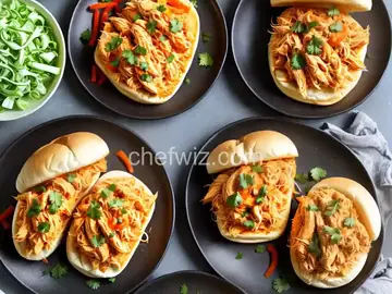 Slow Cooker Buffalo Chicken Sandwiches