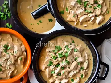 Slow Cooker Chicken Stroganoff