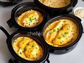Slow Cooker Dump and Go Cheesy Chicken