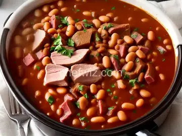 Slow Cooker Ham and Beans