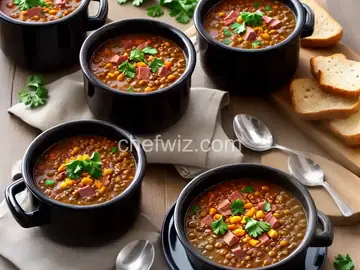 Slow Cooker Lentil and Ham Soup