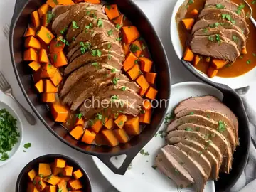 Slow Cooker Pork Loin Roast with Brown Sugar and Sweet Potatoes