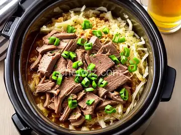 Slow Cooker Pork, Sauerkraut, and Beer