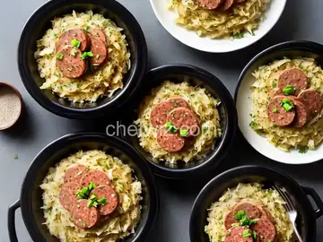 Slow Cooker Sauerkraut and Sausage