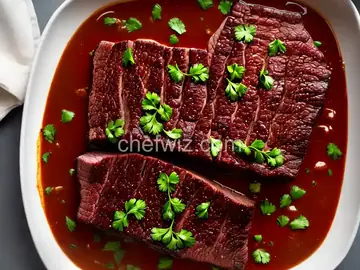 Sous Vide Beef Brisket with Ancho Chili Sauce