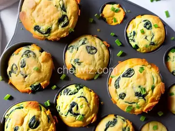 Spinach Cheddar Muffins