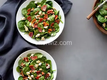 Spinach Salad with Warm Bacon-Mustard Dressing
