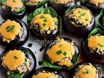 Spinach Stuffed Portobello Mushrooms