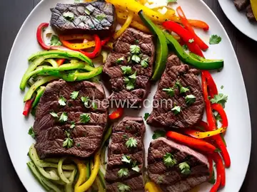 Steak, Onion, and Pepper Fajitas