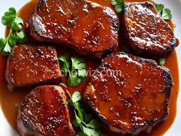 Sticky Garlic Pork Chops