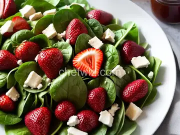 Strawberry and Spinach Salad with Honey Balsamic Vinaigrette
