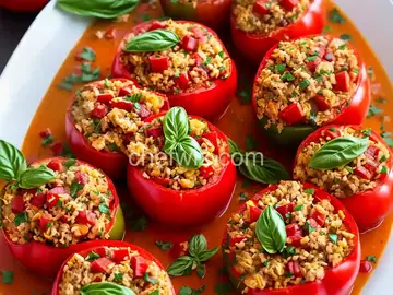 Stuffed Tomato Basil Chicken